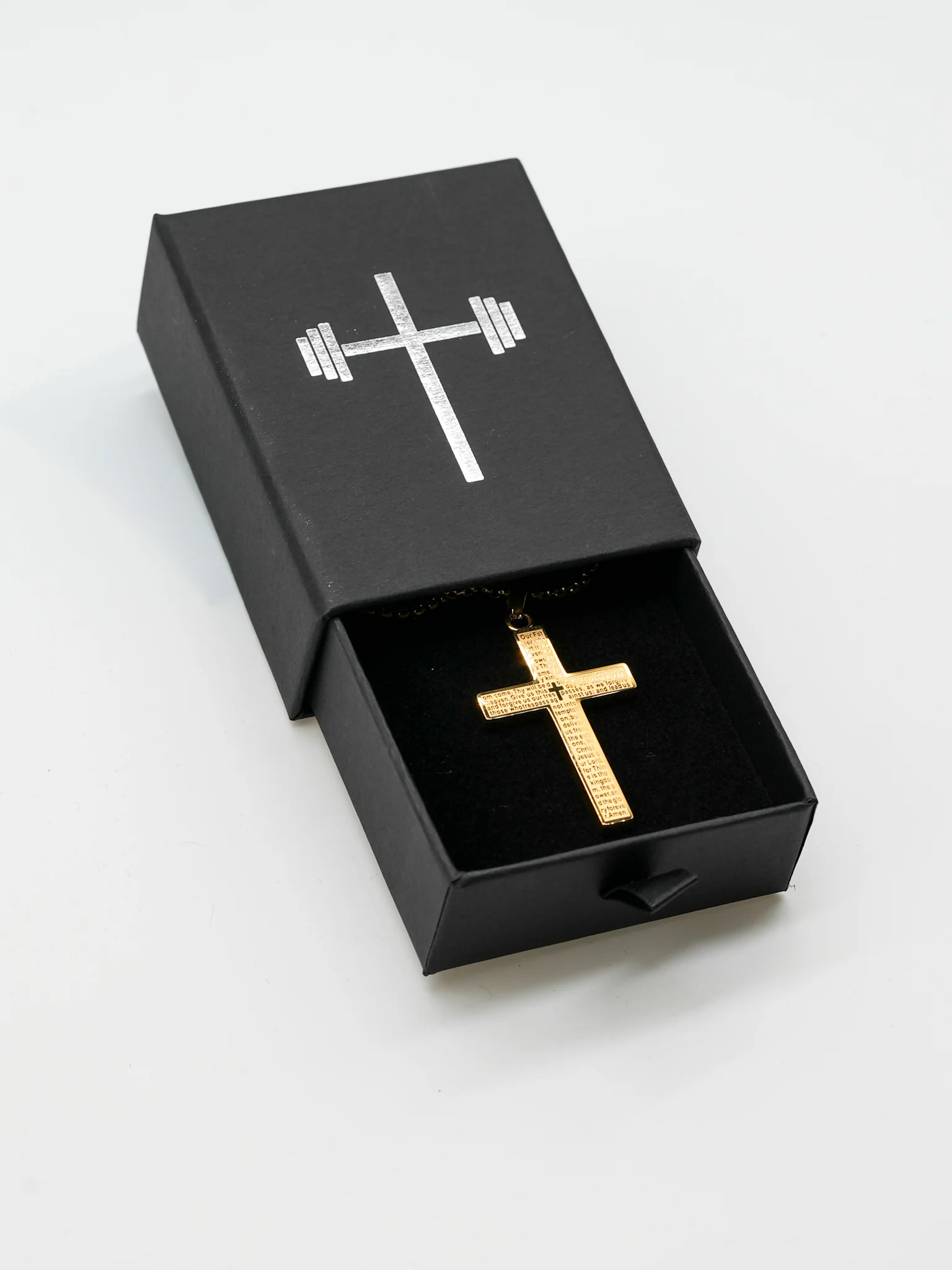Lord's Prayer Cross Pendant Necklace - Image 6