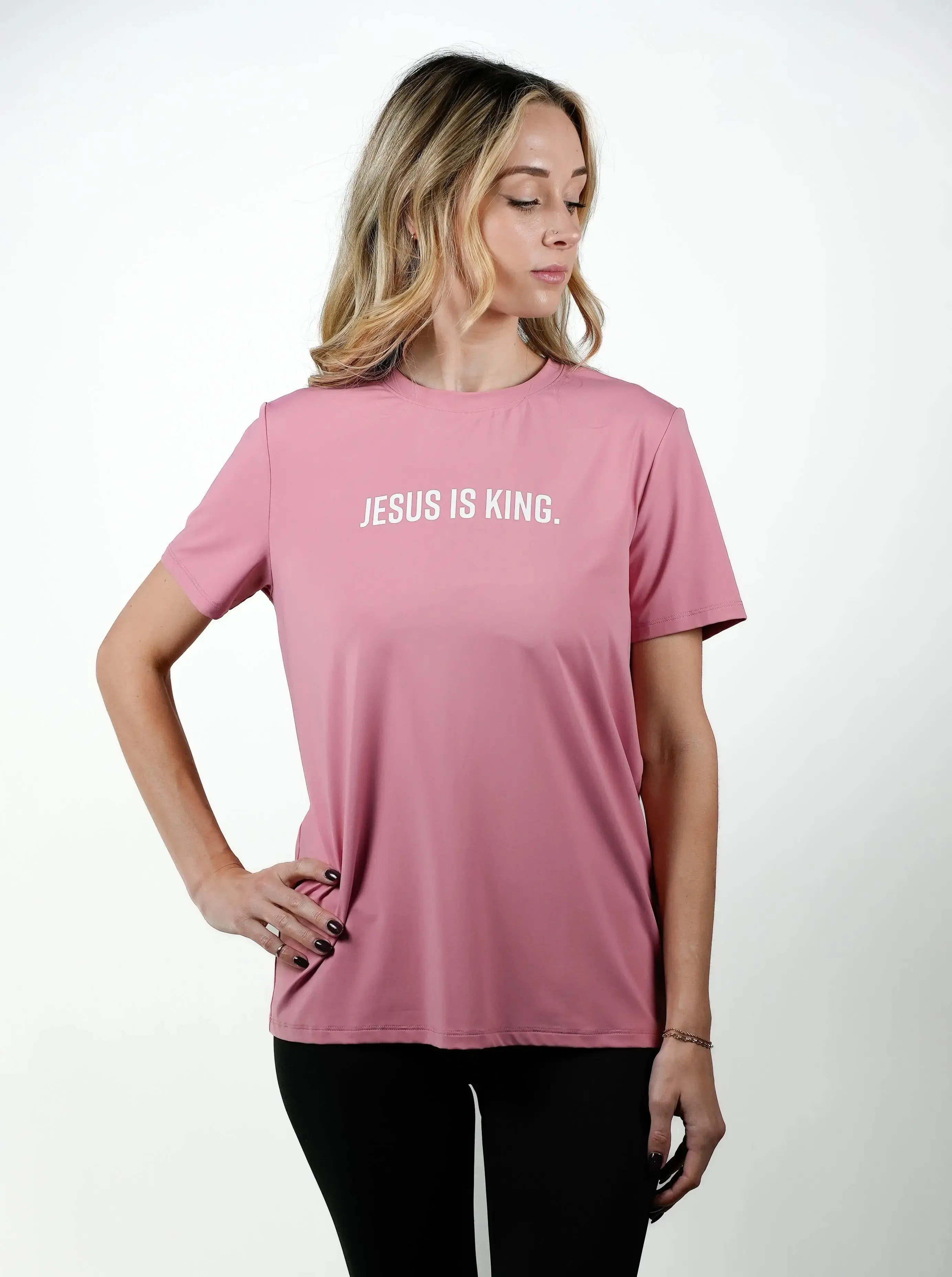 Women's Jesus Is King Performance Tee - Image 4